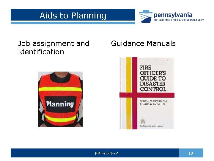 Aids to Planning Job assignment and identification Guidance Manuals PPT-074 -01 12 