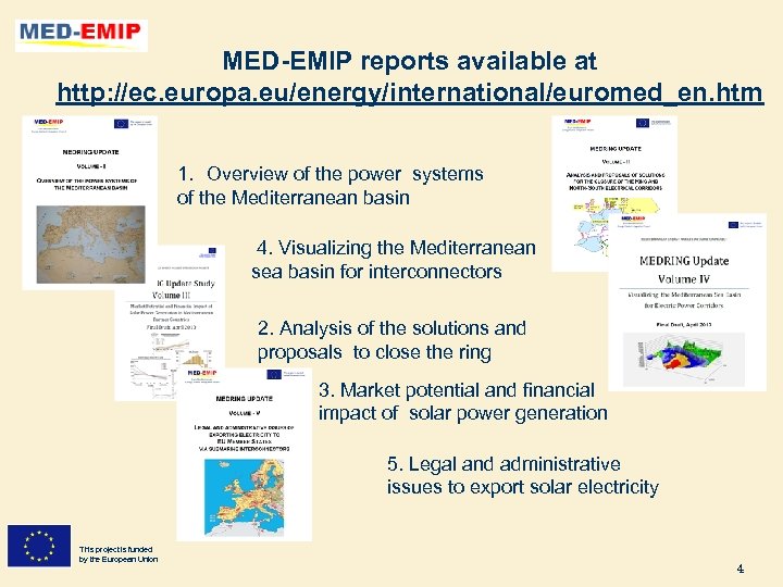 MED-EMIP reports available at http: //ec. europa. eu/energy/international/euromed_en. htm 1. Overview of the power