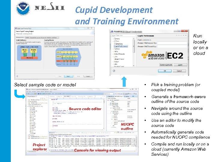 Cupid Development and Training Environment Run locally or on a cloud Select sample code