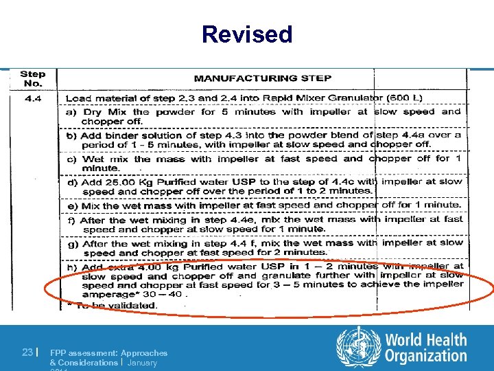 Revised 23 | FPP assessment: Approaches & Considerations | January 