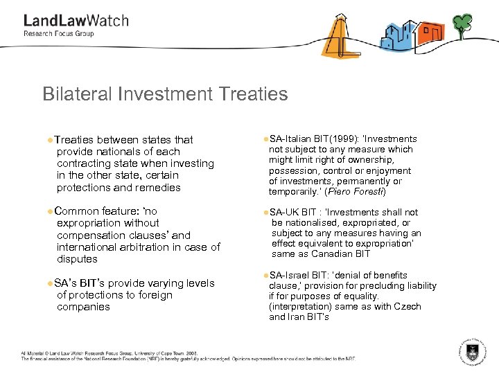 Bilateral Investment Treaties l. Treaties between states that provide nationals of each contracting state