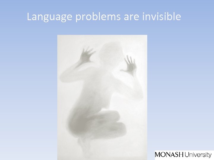 Language problems are invisible 