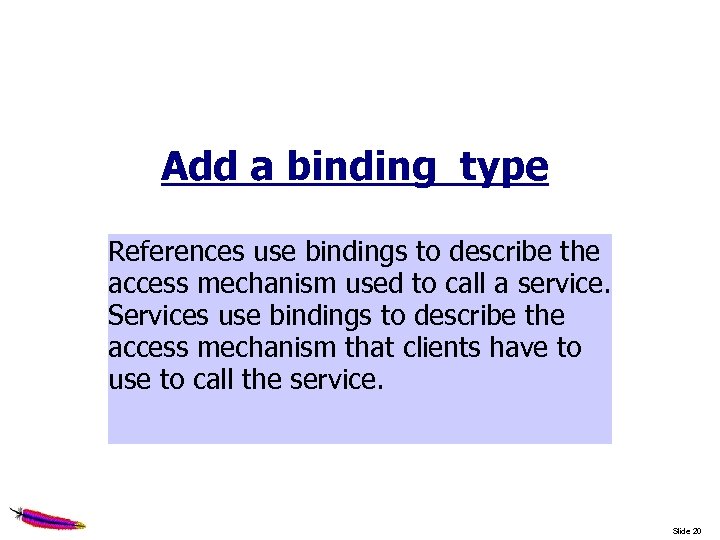 Add a binding type References use bindings to describe the access mechanism used to