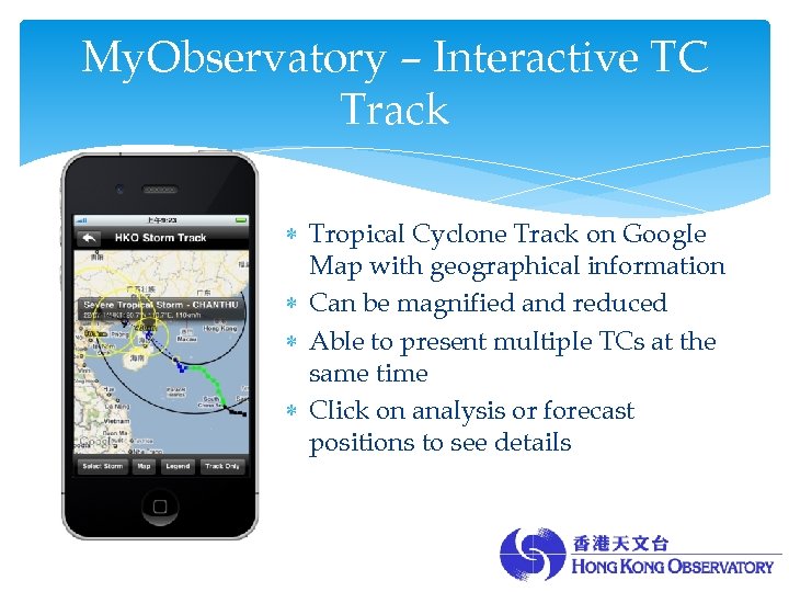 My. Observatory – Interactive TC Track Tropical Cyclone Track on Google Map with geographical