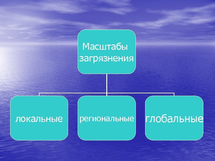 Масштабы загрязнения локальные региональные глобальные 