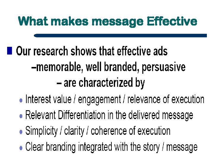 What makes message Effective 