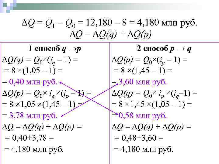  Q = Q 1 – Q 0 = 12, 180 – 8 =