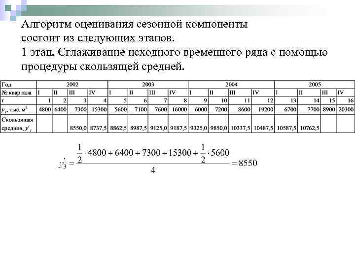 Изображенный на рисунке временной ряд содержит следующие компоненты