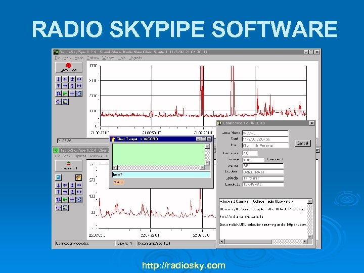 RADIO SKYPIPE SOFTWARE http: //radiosky. com 