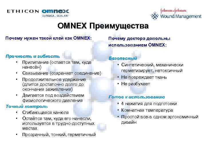 OMNEX Преимущества Почему нужен такой клей как OMNEX: Почему доктора довольны использованием OMNEX: Прочность