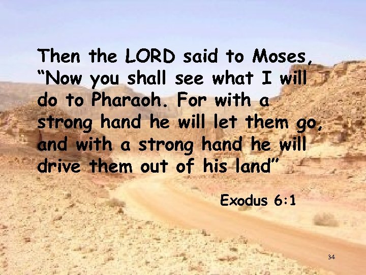 Then the LORD said to Moses, “Now you shall see what I will do