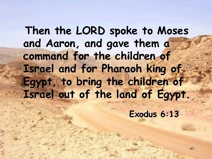 Then the LORD spoke to Moses and Aaron, and gave them a command for