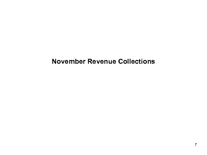 November Revenue Collections 7 