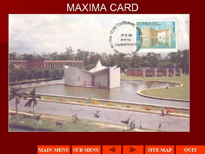 MAXIMA CARD MAIN MENU SUB MENU SITE MAP QUIT 