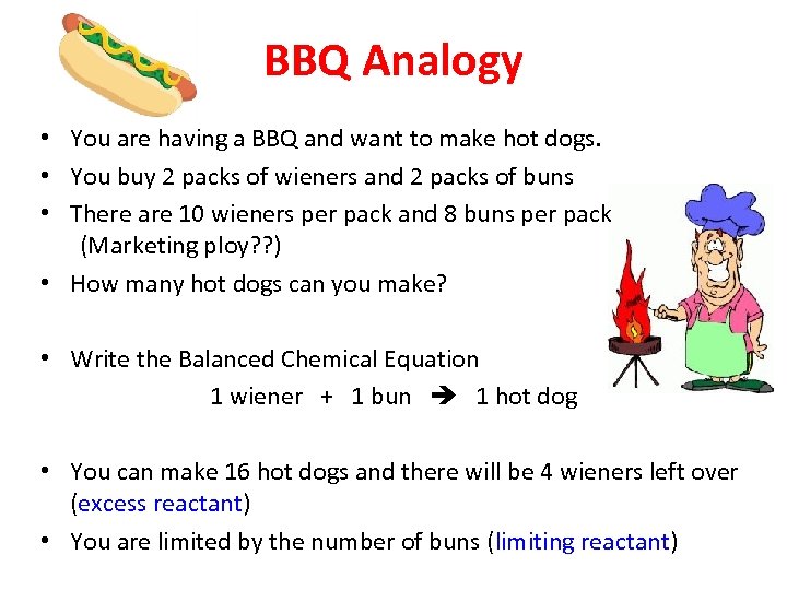BBQ Analogy • You are having a BBQ and want to make hot dogs.