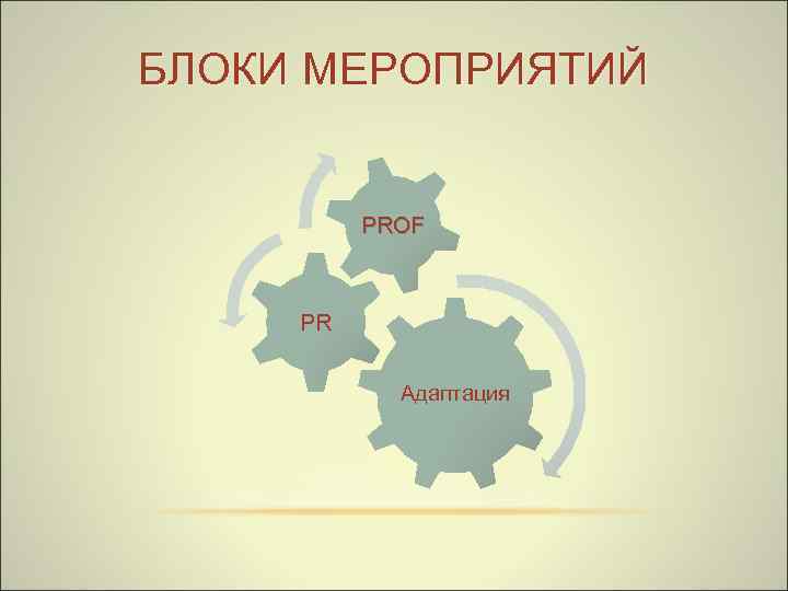 БЛОКИ МЕРОПРИЯТИЙ PROF PR Адаптация 