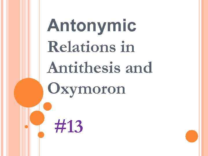 definition of antithesis antonym