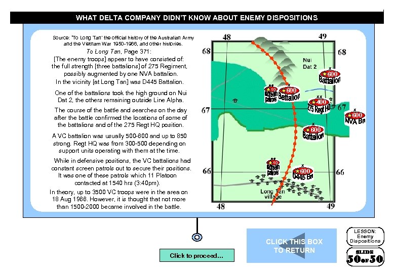 WHAT DELTA COMPANY DIDN’T KNOW ABOUT ENEMY DISPOSITIONS Source: ‘To Long Tan’ the official