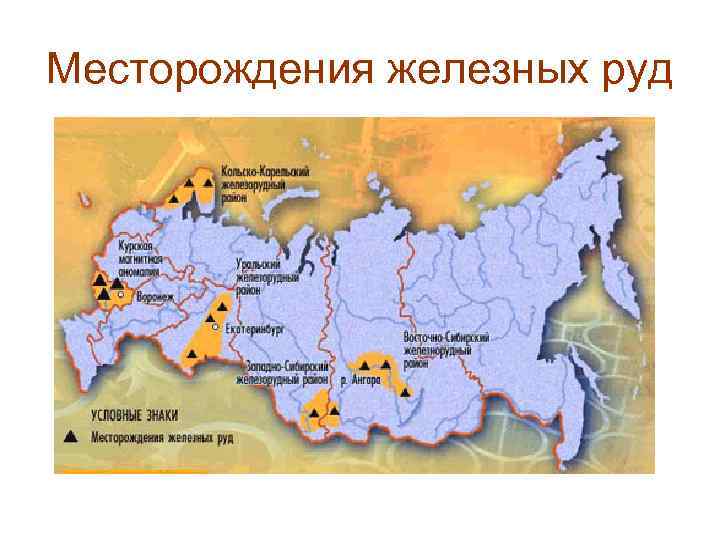 Месторождения железных руд 