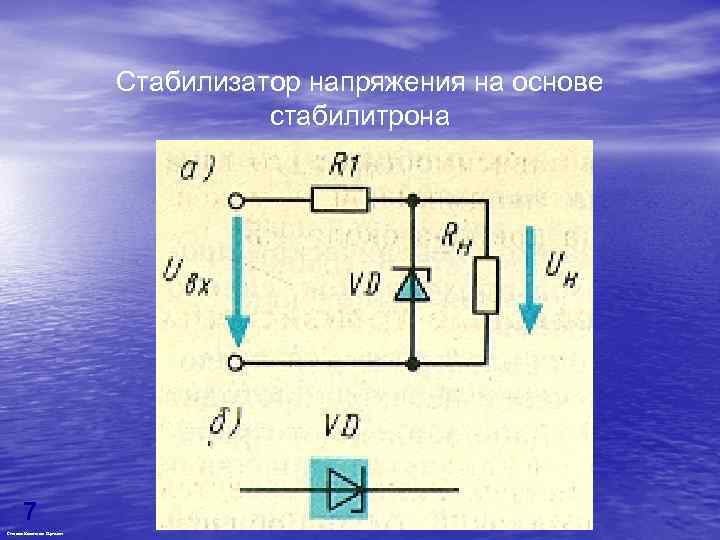 Стабилизатор напряжения на основе стабилитрона 7 Степанов Константин Сергеевич 