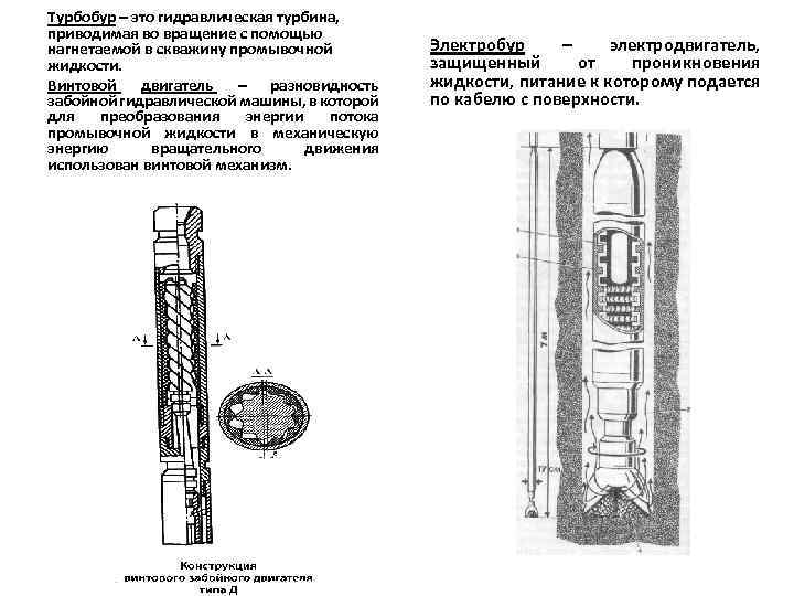 Турбобур – это гидравлическая турбина, приводимая во вращение с помощью нагнетаемой в скважину промывочной