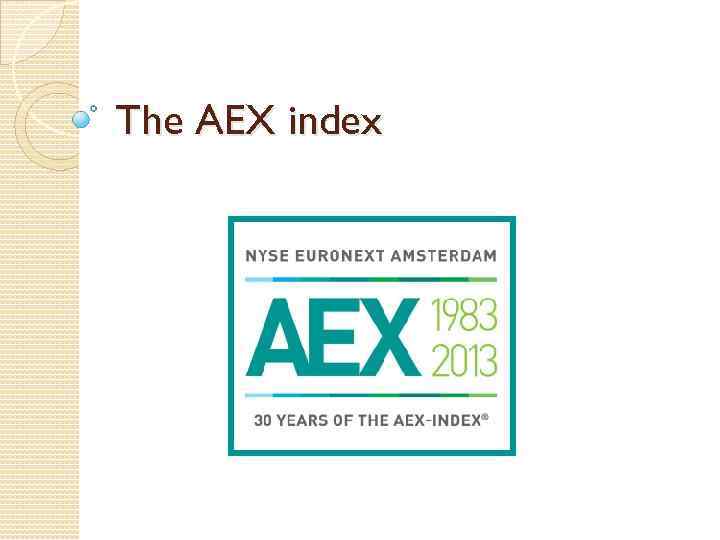 The AEX index 