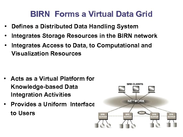 BIRN Forms a Virtual Data Grid • Defines a Distributed Data Handling System •