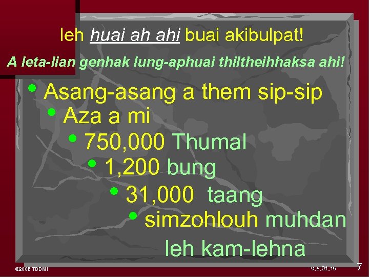 leh huai ah ahi buai akibulpat! A leta-lian genhak lung-aphuai thiltheihhaksa ahi! • Asang-asang