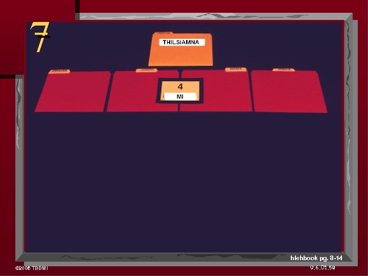 7 hlehbook pg. 8 -14 © 2006 TBBMI 9. 6. 01. 59 