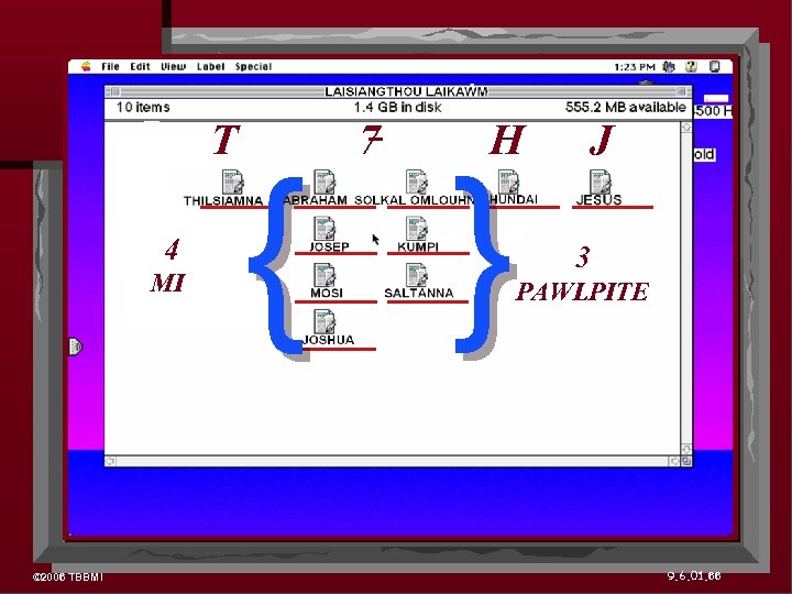 T T 4 MI © 2006 TBBMI 7 H { } J 3 PAWLPITE