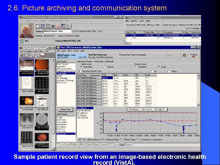 2. 6. Picture archiving and communication system Sample patient record view from an image-based