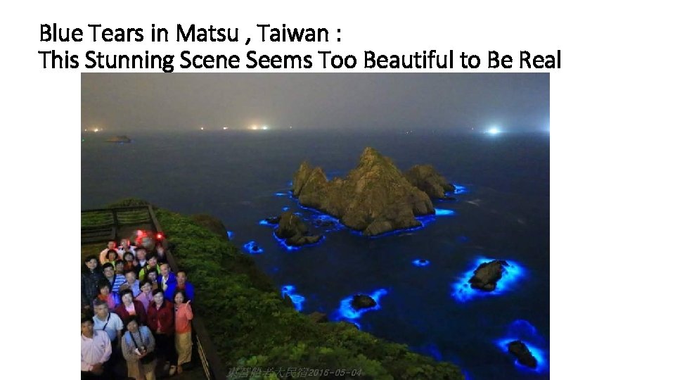 Blue Tears in Matsu , Taiwan : This Stunning Scene Seems Too Beautiful to