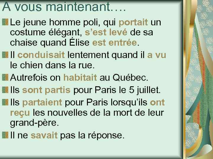A vous maintenant…. Le jeune homme poli, qui portait un costume élégant, s’est levé