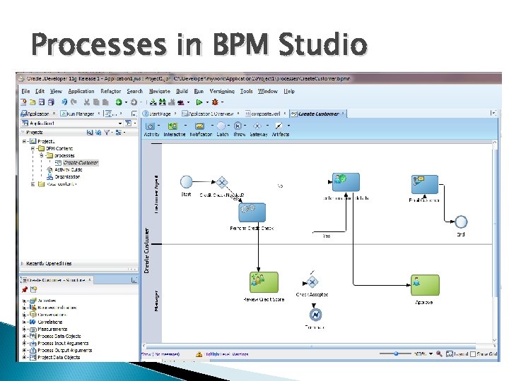 Processes in BPM Studio 