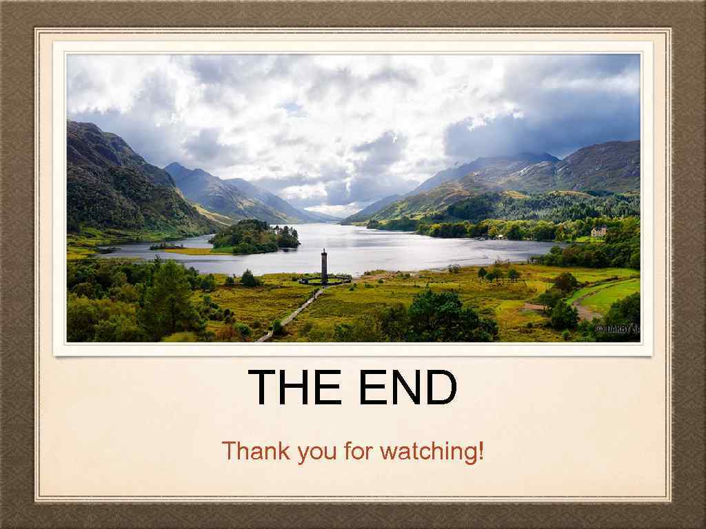 THE END Thank you for watching! 