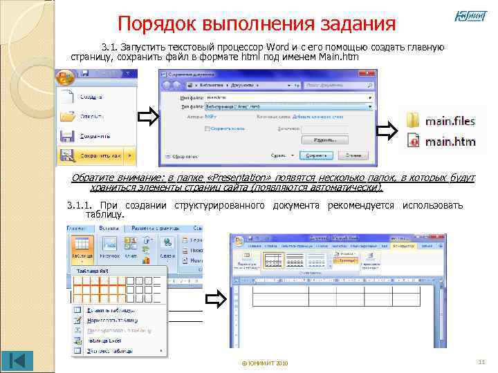 Порядок выполнения задания 3. 1. Запустить текстовый процессор Word и с его помощью создать