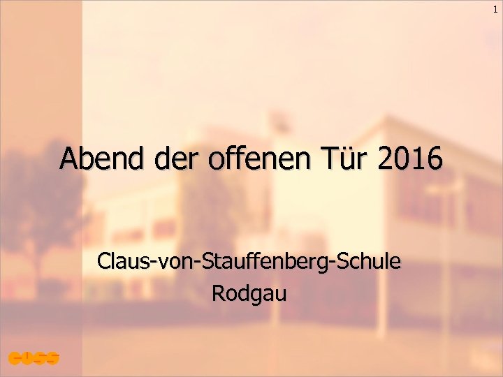 1 Abend der offenen Tür 2016 Claus-von-Stauffenberg-Schule Rodgau 