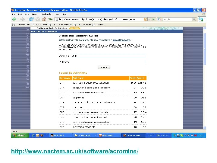 http: //www. nactem. ac. uk/software/acromine/ 