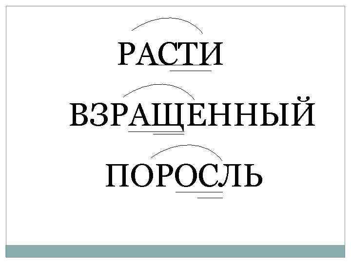 РАСТИ ВЗРАЩЕННЫЙ ПОРОСЛЬ 