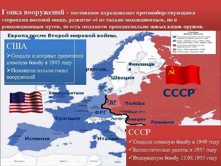 Гонка вооружений - постоянное наращивание противоборствующими сторонами военной мощи, развитие её не только эволюционным,