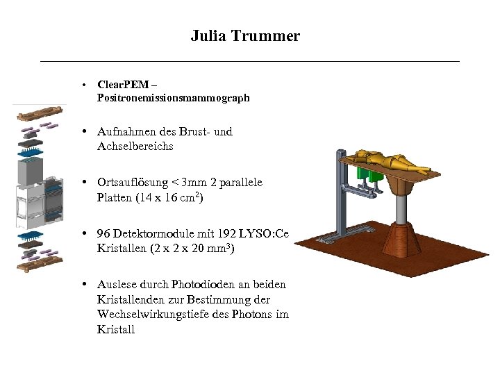 Julia Trummer • Clear. PEM – Positronemissionsmammograph • Aufnahmen des Brust- und Achselbereichs •