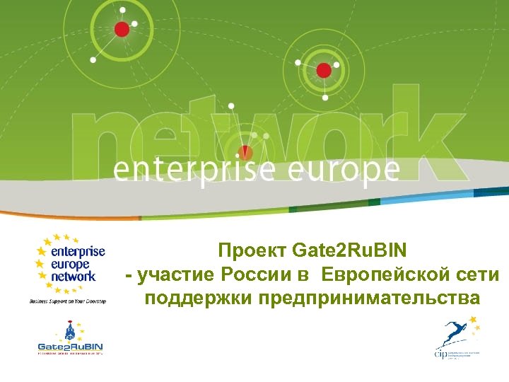 Проект Gate 2 Ru. BIN - участие России в Европейской сети поддержки предпринимательства 