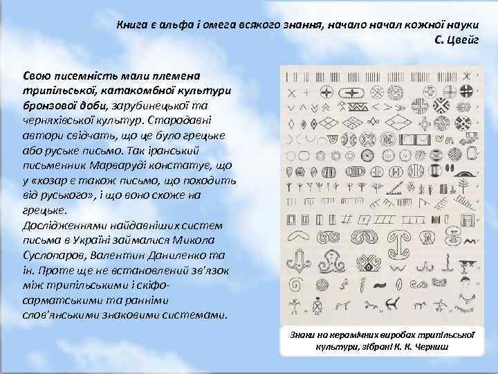 Книга є альфа і омега всякого знання, начало начал кожної науки С. Цвейг Свою