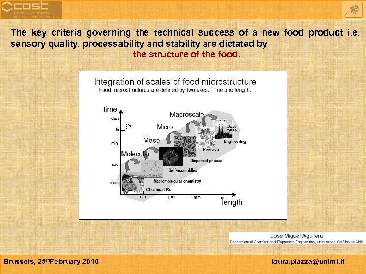 The key criteria governing the technical success of a new food product i. e.