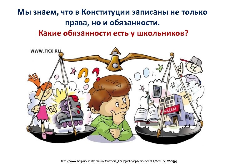 Мы знаем, что в Конституции записаны не только права, но и обязанности. Какие обязанности