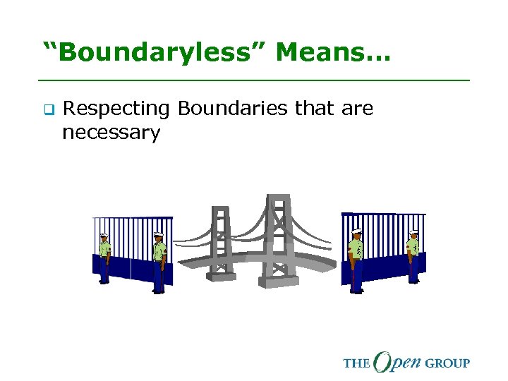 “Boundaryless” Means… q Respecting Boundaries that are necessary 