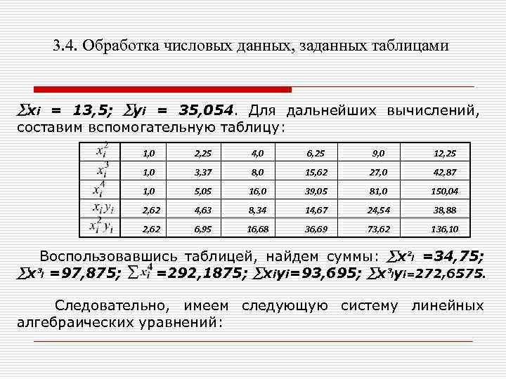 Технология обработки числовой информации презентация