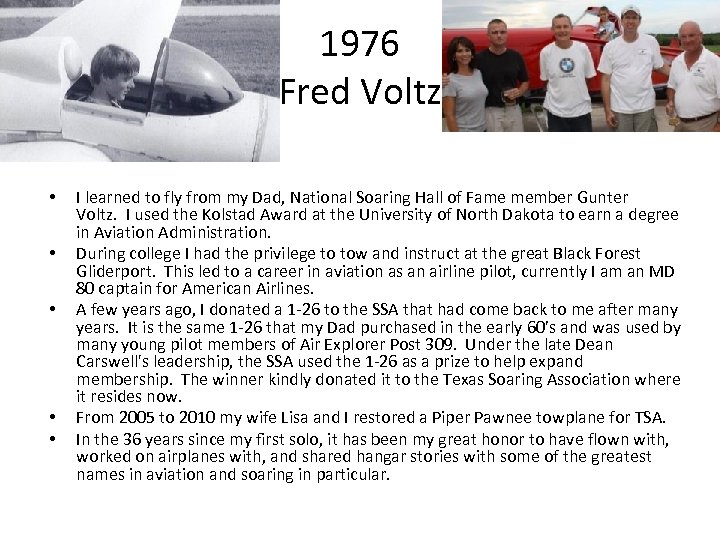 1976 Fred Voltz • • • I learned to fly from my Dad, National