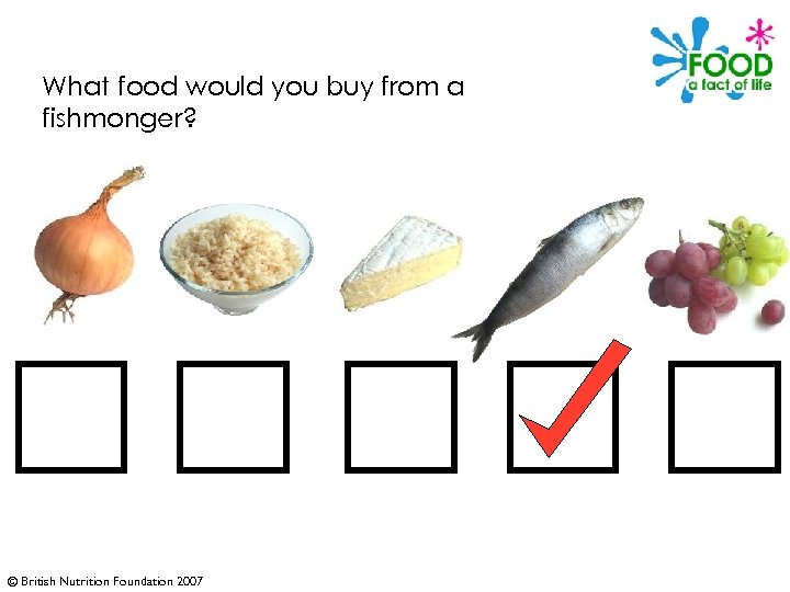 What food would you buy from a fishmonger? © British Nutrition Foundation 2007 