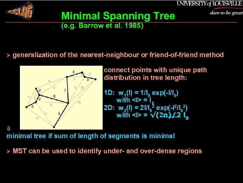 Minimal Spanning Tree (e. g. Barrow et al. 1985) generalization of the nearest-neighbour or